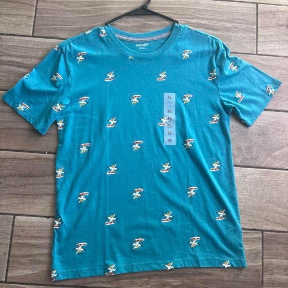 Boys Old Navy Teal Surfer Print Tee